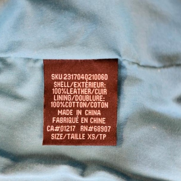 Le Chateau blue leather coat XS - Picture 5 of 5